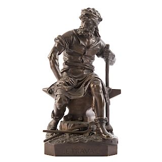 Charles Auguste Le Bourg. "Le Travail", Bronze