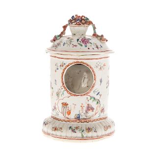 Chinese Export Famille Rose Watch Hutch