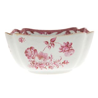 Chinese Export Famille Rose Corner Cut Bowl