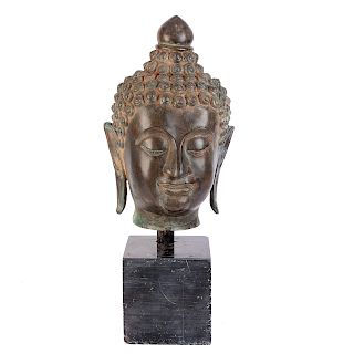 Chinese Bronze Buddha Head