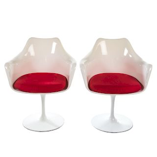 Two Eero Saarinen Style Tulip Arm Chairs