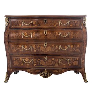 Dutch Louis XV Marquetry Inlaid Commode