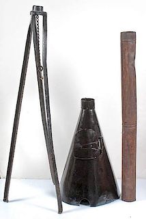 Civil War Sibley Stove and Folding Cook Fire Tripod  