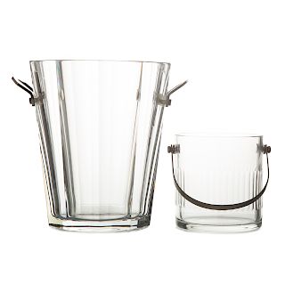 Two Baccarat Crystal Ice Buckets