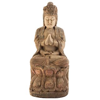 Chinese Carved Wood Quan-Yin