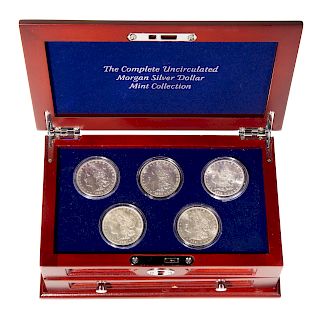 Complete 5 coin Uncirculated Morgan Collection