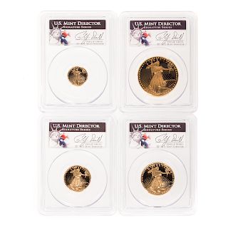1988 4 Coin Set PR 69 DCAM Gold American Eagles