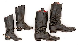 Mid-19th Century Military Style Boots Lot of Two Pair 