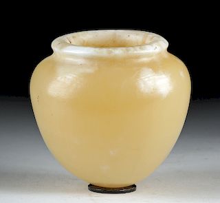Gorgeous Egyptian Late Period Alabaster Jar