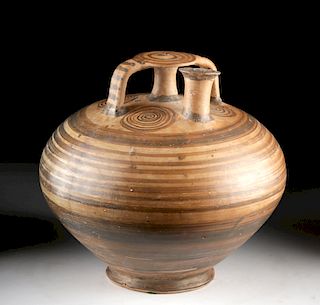 Very Large Greek Mycenaean Pottery Stirrup Jar w/ TL