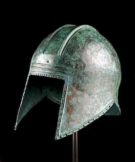 Greek Illyrian Bronze Hoplite Helmet