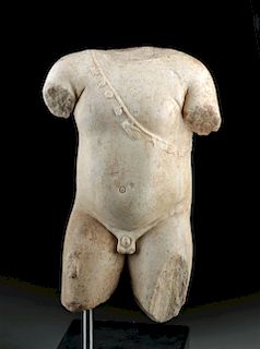 Published & Exhibited Roman Marble Torso of Chubby Boy