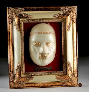 Framed Phoenician Gold Burial Mask Components