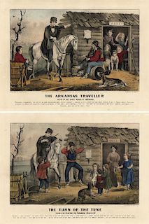 The Arkansas Traveller - Set of 2 - Currier & Ives Small Folio