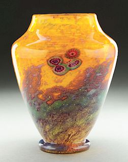 Daum Internally Decorated Vase.