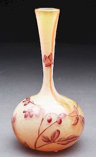 Daum Cameo and Enameled Vase.
