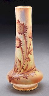 Daum Cameo Thistle Vase.