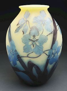 Galle Cameo Orchid Vase.