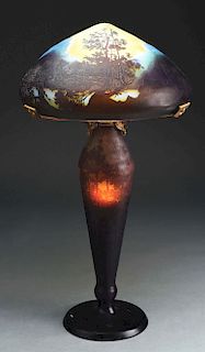 Monumental Galle Scenic Table Lamp.