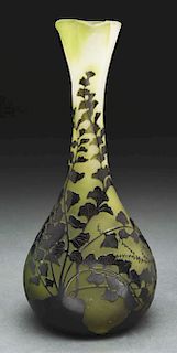 Galle Cameo Floral Vase.