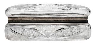 Cut Glass Casket with Sterling Silver