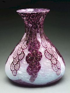 Le Verre Francais Cameo Glass Vase.