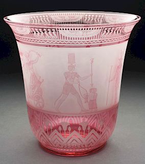 Egyptian Motif Cameo Vase.