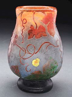 Cameo Glass Vase After Daum.