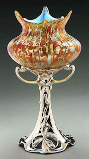 Loetz Papillon Mounted Vase.