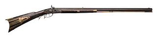 Half-Stock Percussion Rifle, Barrel Signed A. Gibbs, Lancaster, PA 