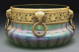Bohemian Art Glass Bowl. 
