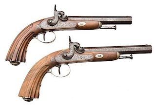 Pair of Mid-19th Century Percussion Pistols 