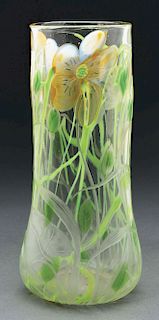 Tiffany Favrile Wheel-Carved Vase.