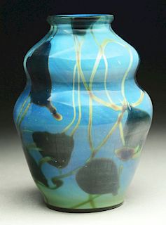 Tiffany Blue Paperweight Vase.