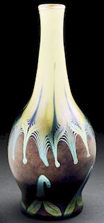Tiffany Favrile Hooked-Feather Vase.