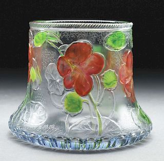 Tiffany Wheel-Carved Nasturtium Vase.
