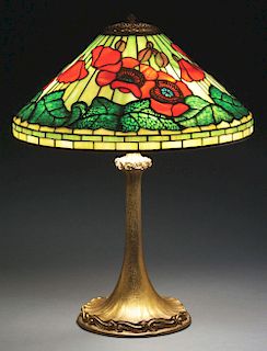Tiffany Studios Poppy Table Lamp.
