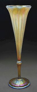 Tiffany Favrile Trumpet Vase. 