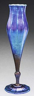 Tiffany Blue Flowerform Vase.