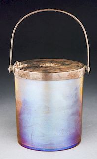 Tiffany Favrile Glass and Silver Jelly Jar.