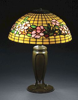 Tiffany Dogwood Band Table Lamp.