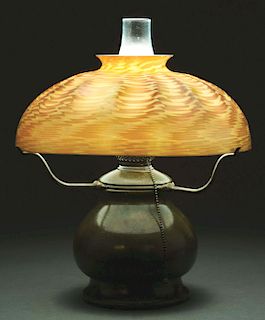 Tiffany Studios Damascene Table Lamp.
