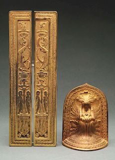 Tiffany Studios Spanish Blotter Ends and Bookend.