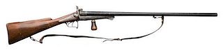 French 19th Century Pinfire Shotgun Engraved 
