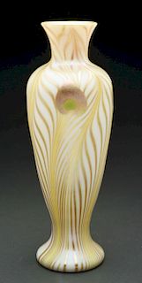 Steuben Peacock Feather Vase.