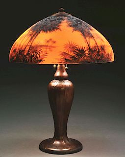 Handel Reverse Painted Table Lamp. 