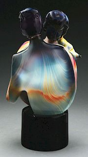 Magnificent Murano Glass Sculpture of Man and Woman.