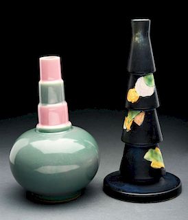 Lot of 2: Roseville Pottery Futura Vases. 