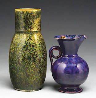 Two George Ohr Pottery Pieces.