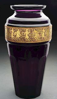 Amethyst Art Glass Vase. 